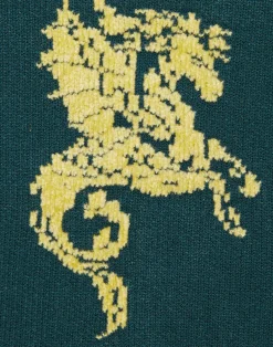 La DoubleJ Maglieria<Gryphos SweaterDark Green in Fleece Jacquard