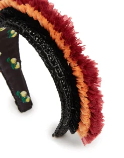 La DoubleJ Accessori Per Capelli|Accessories<Halo HeadbandSolid Black in Raffia Crochet