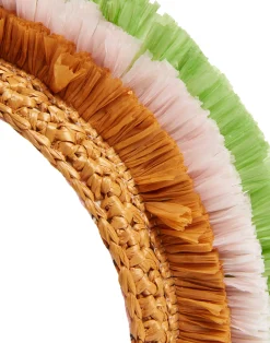 La DoubleJ Accessori Per Capelli|Accessories<Halo HeadbandSolid Ocher in Raffia Crochet