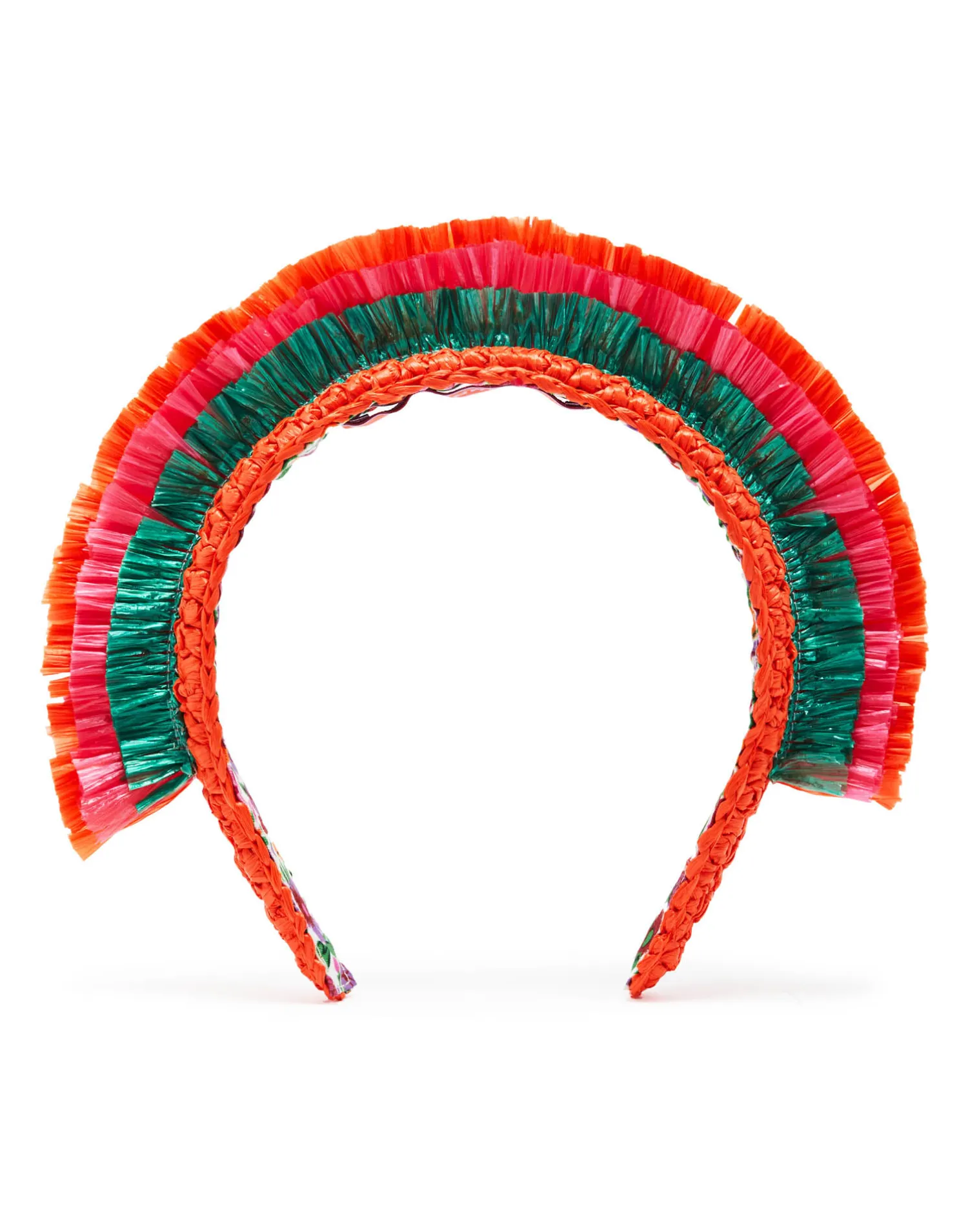 La DoubleJ Accessori Per Capelli|Accessories<Halo HeadbandSolid Orange in Raffia Crochet