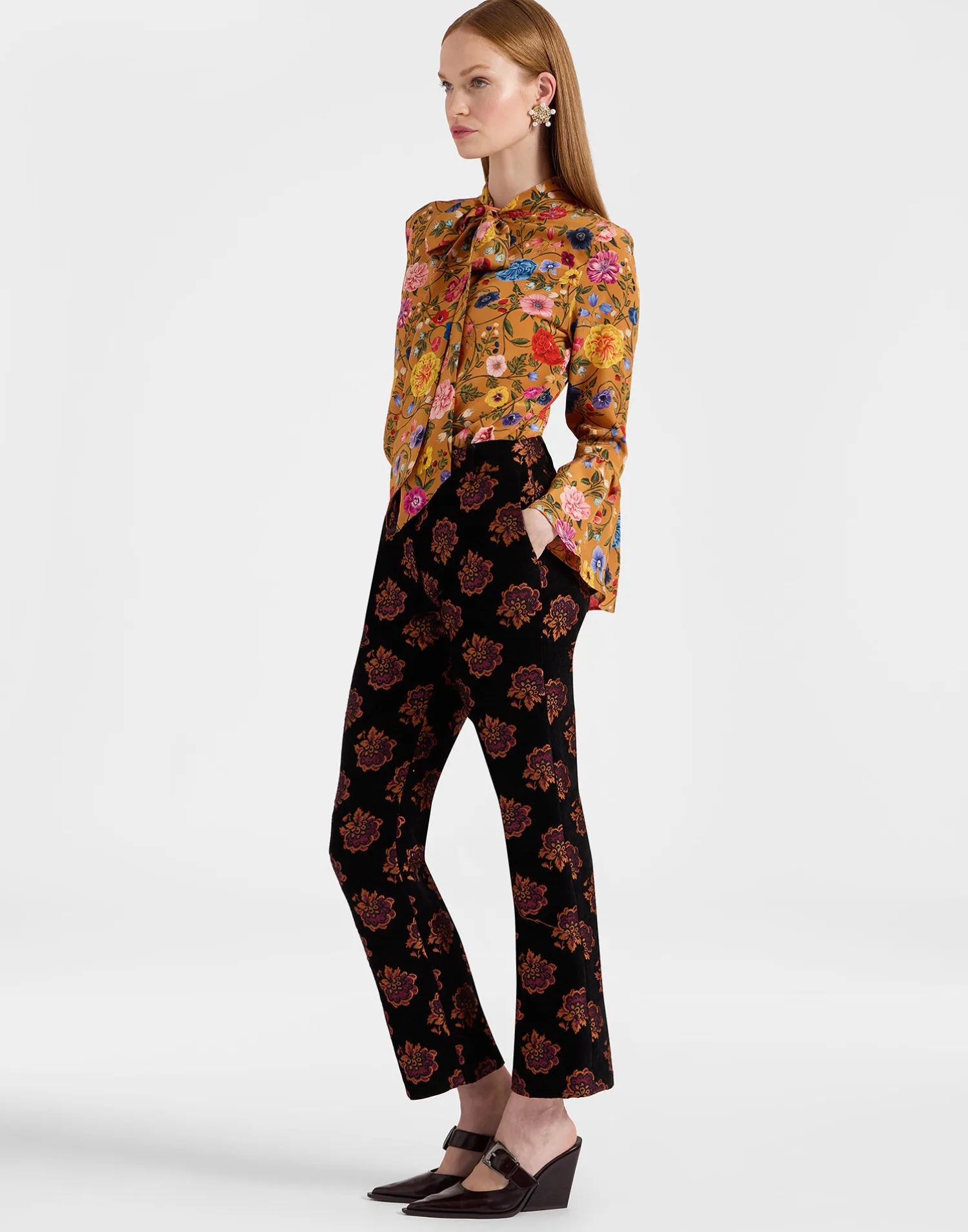 La DoubleJ Camicie E Top<Happy Wrist TopBotticelli Rust in Crepe De Chine Silk