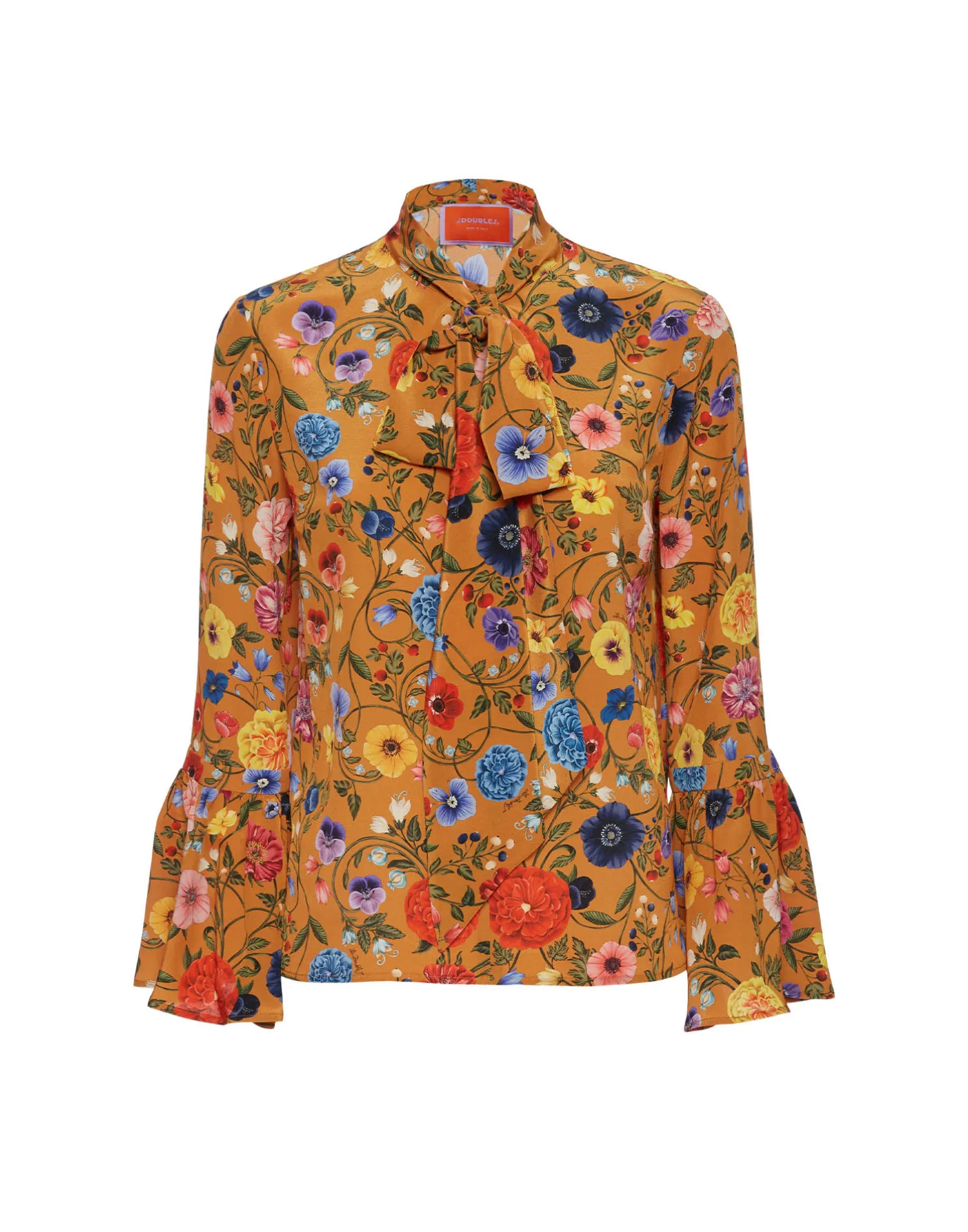 La DoubleJ Camicie E Top<Happy Wrist TopBotticelli Rust in Crepe De Chine Silk