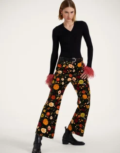 La DoubleJ Pantaloni E Shorts<Hendrix PantsBotticelli Black in Cotton Velvet