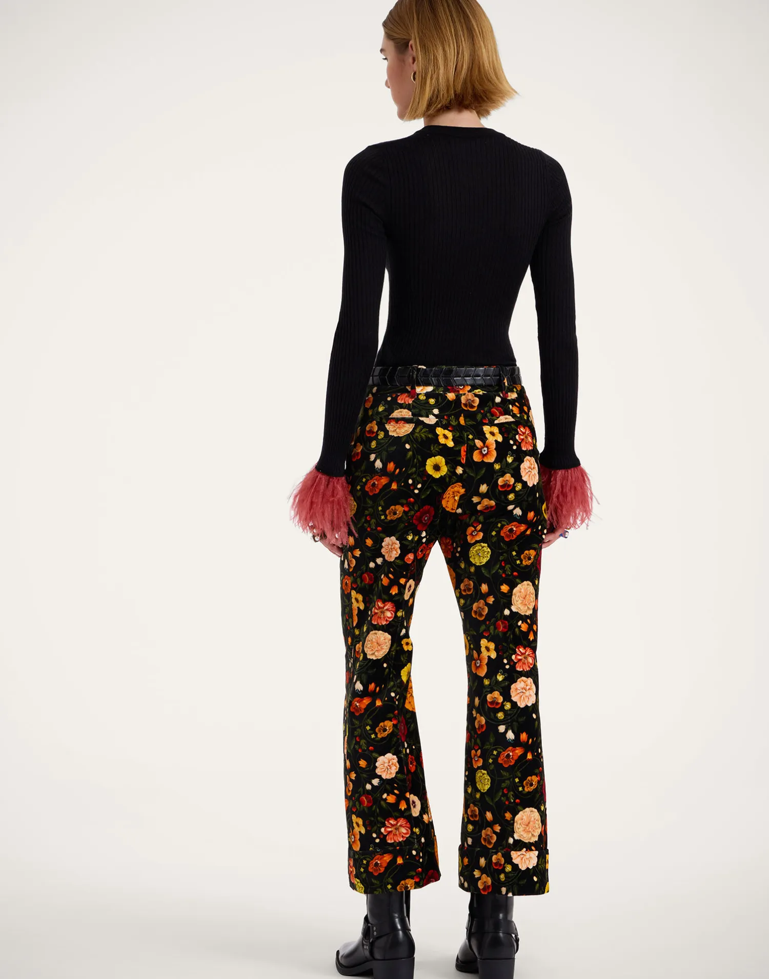 La DoubleJ Pantaloni E Shorts<Hendrix PantsBotticelli Black in Cotton Velvet