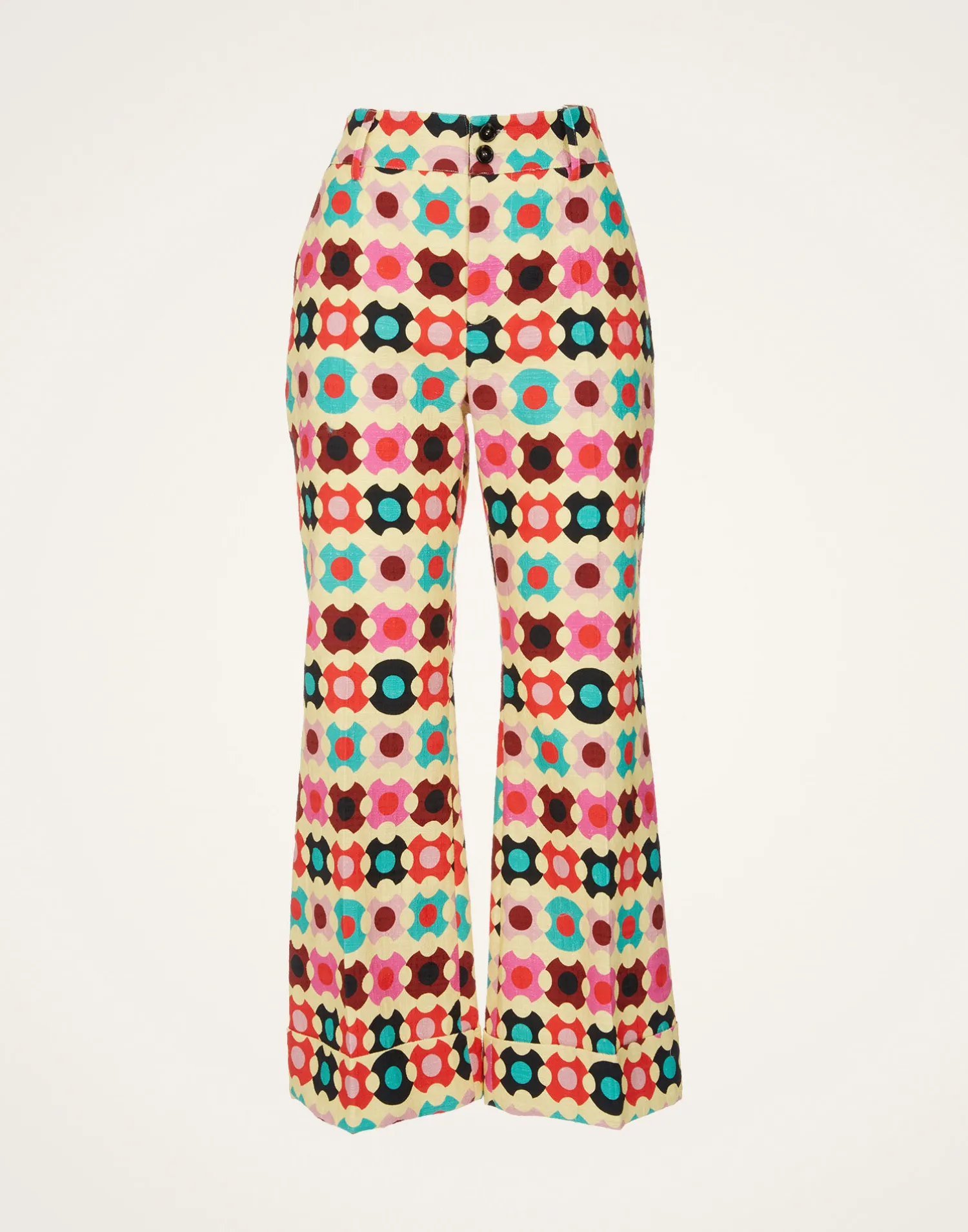 La DoubleJ Pantaloni E Shorts<Hendrix PantsGroovy Dot Giallo in Shot Cotton