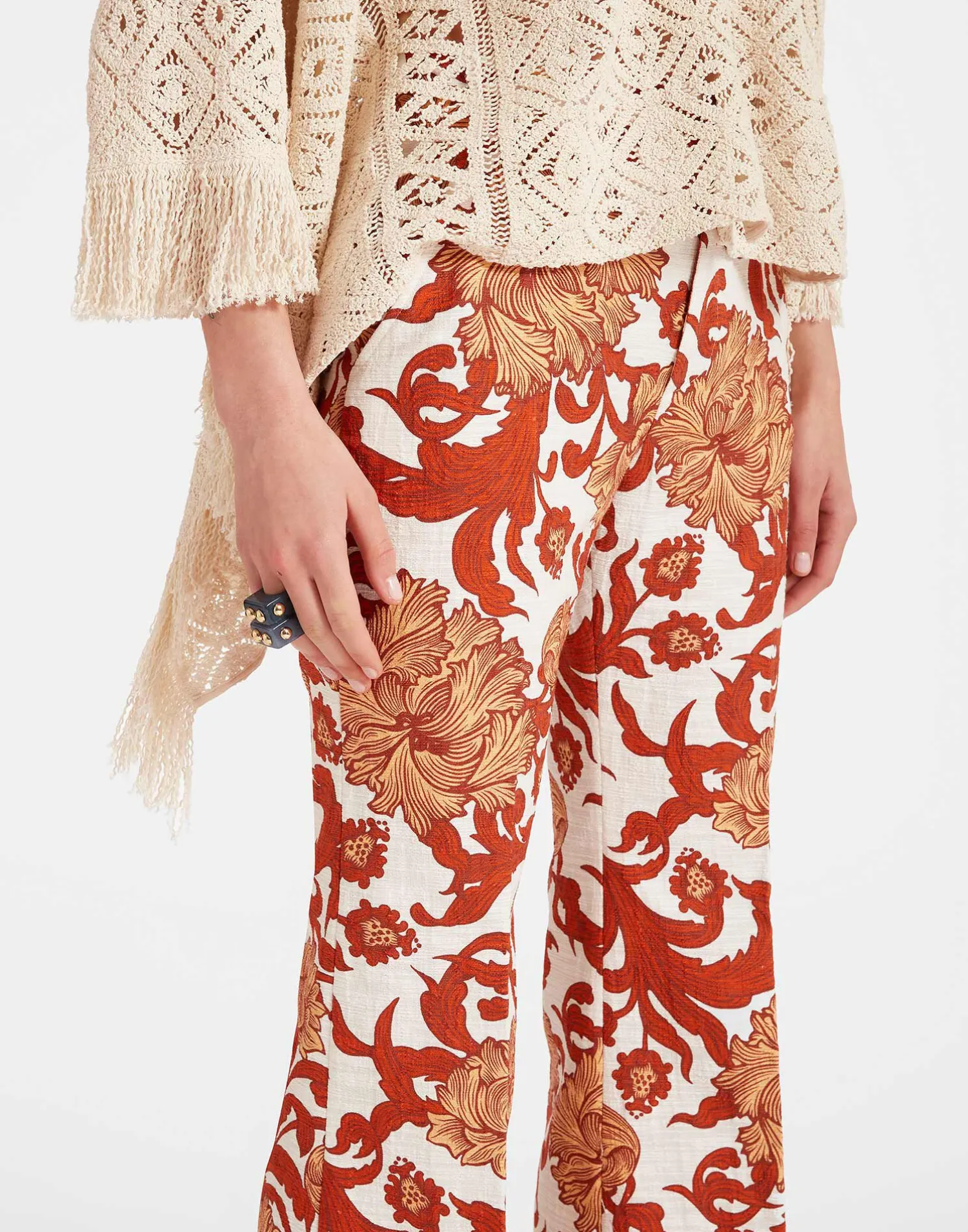 La DoubleJ Pantaloni E Shorts<Hendrix PantsReef White in Shot Cotton