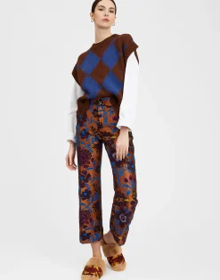 La DoubleJ Pantaloni E Shorts<Hendrix PantsSelva Brown in Jacquard