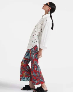 La DoubleJ Pantaloni E Shorts<Hendrix PantsSicomore Red in Heavy Stretch Cotton