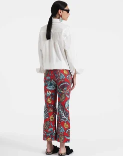 La DoubleJ Pantaloni E Shorts<Hendrix PantsSicomore Red in Heavy Stretch Cotton