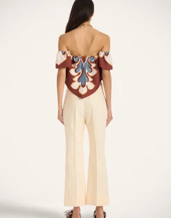 La DoubleJ Pantaloni E Shorts<Hendrix PantsSolid Cream in Shot Cotton