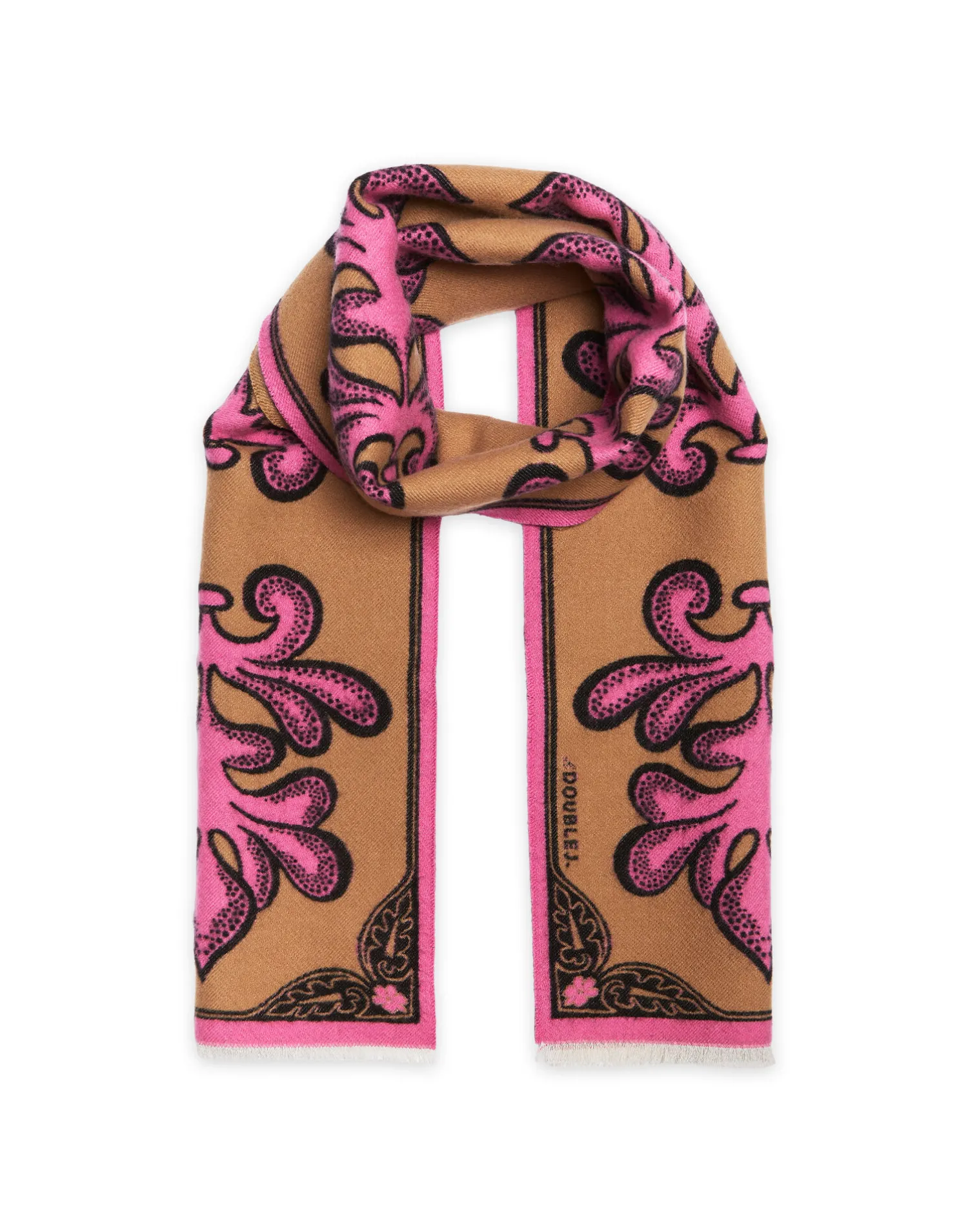 La DoubleJ Foulard E Sciarpe|Accessories<Herald ScarfHerald Chocolate in Wool Silk