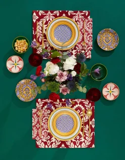 La DoubleJ Runner E Tovagliette|Tessili<Herringbone Placemat Set of 2Garland Bordeaux in Cotton Chevron