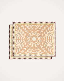 La DoubleJ Runner E Tovagliette|Tessili<Herringbone Placemats Set Of 2Tudor Pink in Cotton Chevron