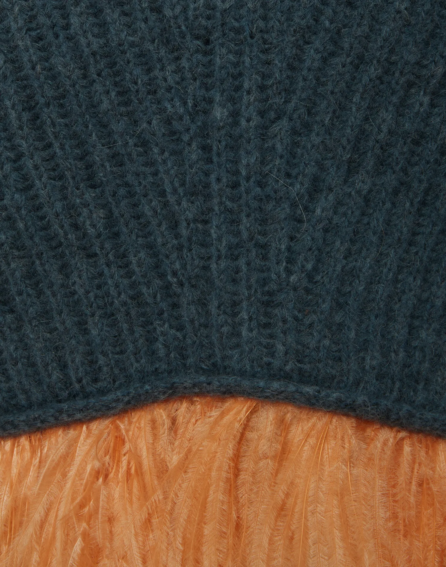La DoubleJ Maglieria<High Kick SweaterBlue in Wool With Feathers