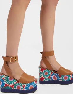 La DoubleJ Scarpe|Accessories<High PlateauCrazy Daisy in Twill