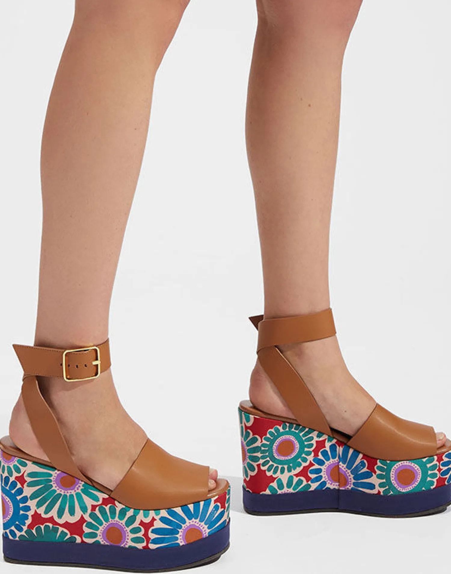 La DoubleJ Scarpe|Accessories<High PlateauCrazy Daisy in Twill