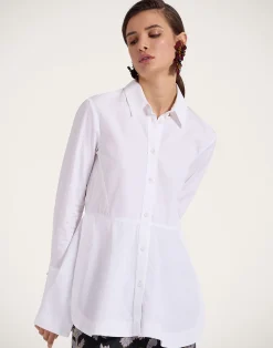 La DoubleJ Camicie E Top<Iris ShirtSolid White in Tailor Poplin