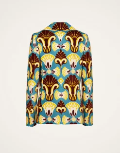 La DoubleJ Capispalla<24/7 JacketDendera Light Blue in Cotton Velvet