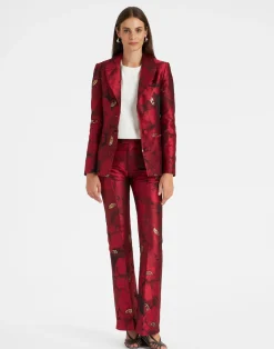 La DoubleJ Capispalla<24/7 JacketRuby Red in Jacquard