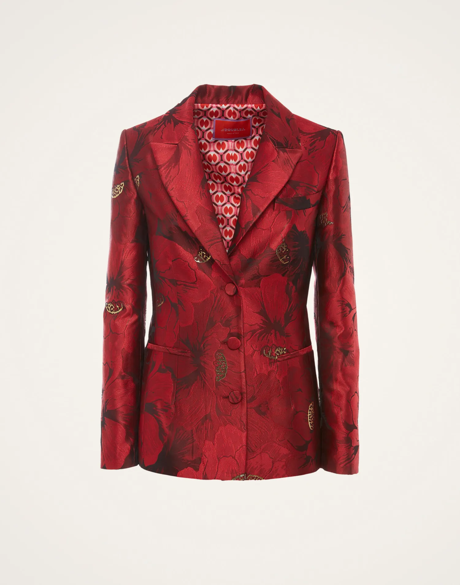 La DoubleJ Capispalla<24/7 JacketRuby Red in Jacquard