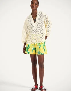 La DoubleJ Camicie E Top<Jackie ShirtEvil Eye Ivory in Macrame