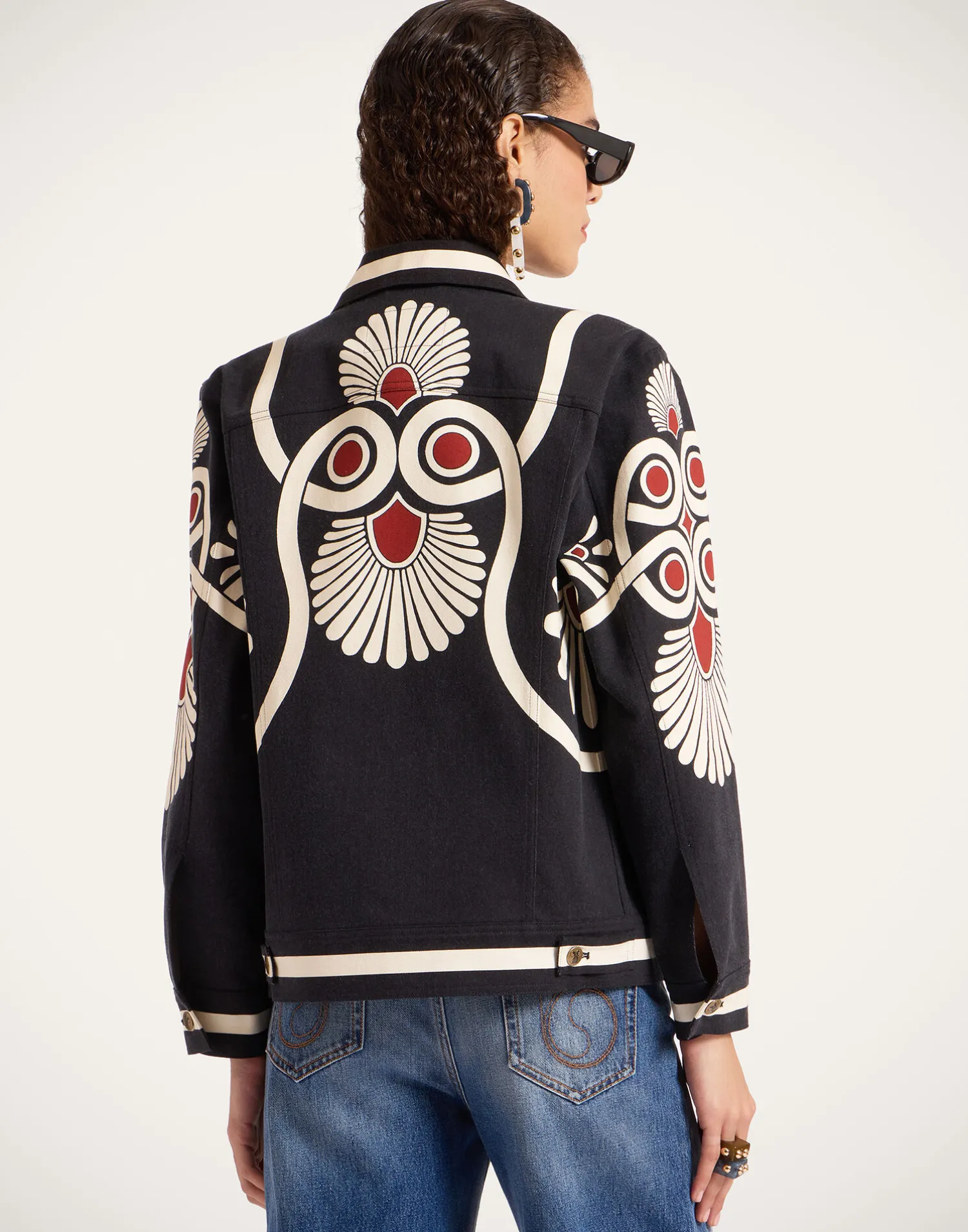 La DoubleJ Capispalla<JJ Jean JacketMedallion Placée Black in Denim