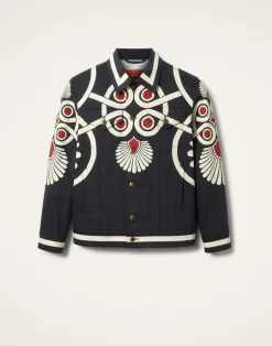 La DoubleJ Capispalla<JJ Jean JacketMedallion Placée Black in Denim