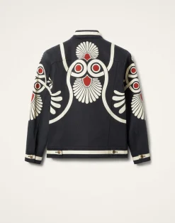La DoubleJ Capispalla<JJ Jean JacketMedallion Placée Black in Denim