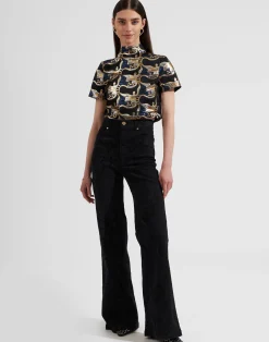 La DoubleJ Camicie E Top<Juliet Crop TopSpritz Blu in Jacquard