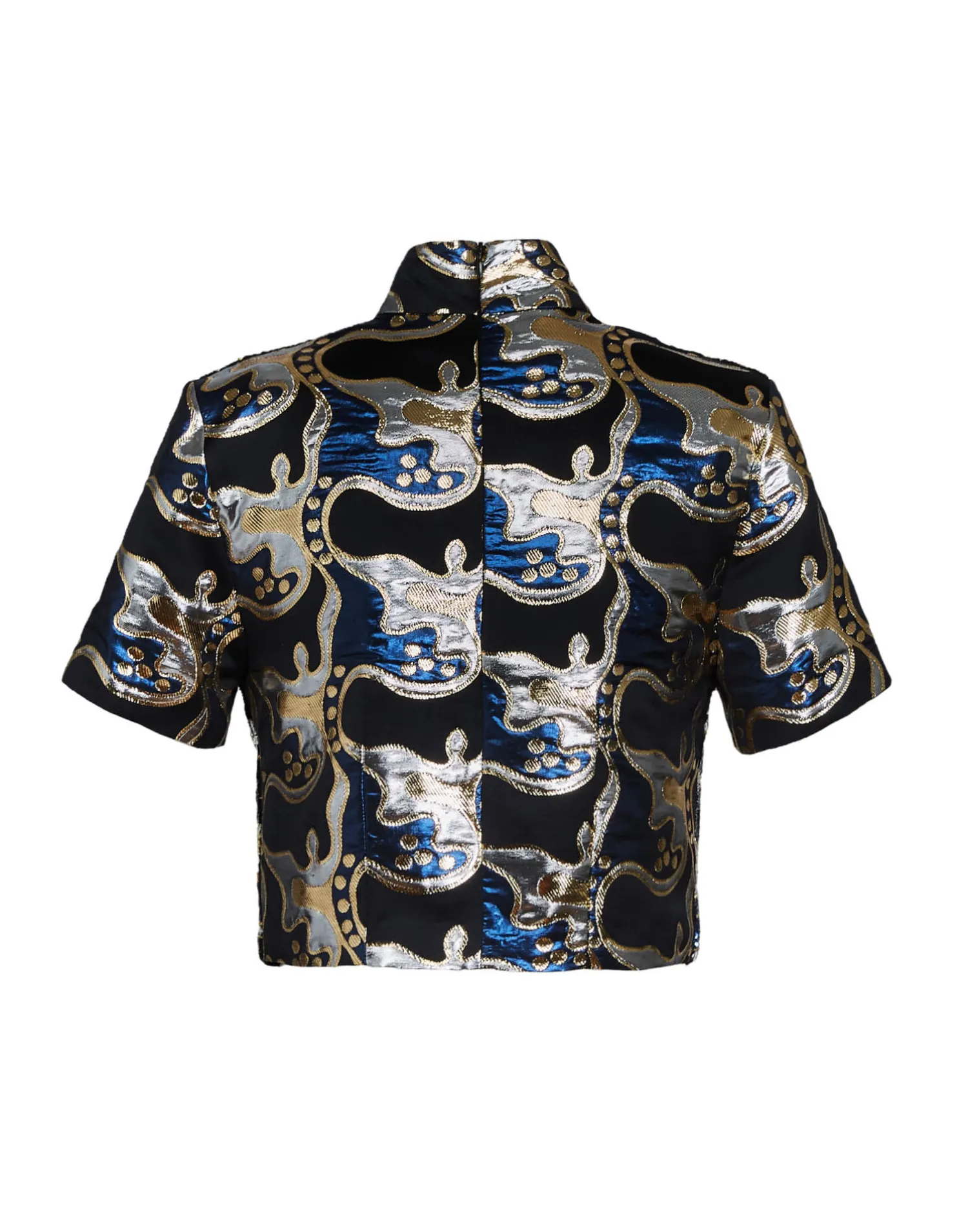 La DoubleJ Camicie E Top<Juliet Crop TopSpritz Blu in Jacquard
