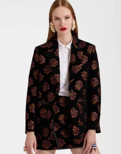 La DoubleJ Capispalla<Kelly JacketRosette Black in Jacquard
