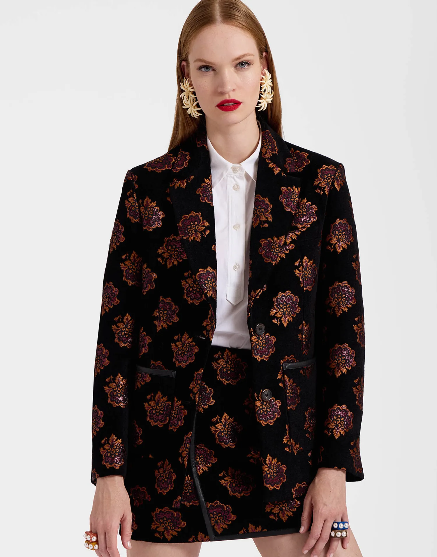 La DoubleJ Capispalla<Kelly JacketRosette Black in Jacquard