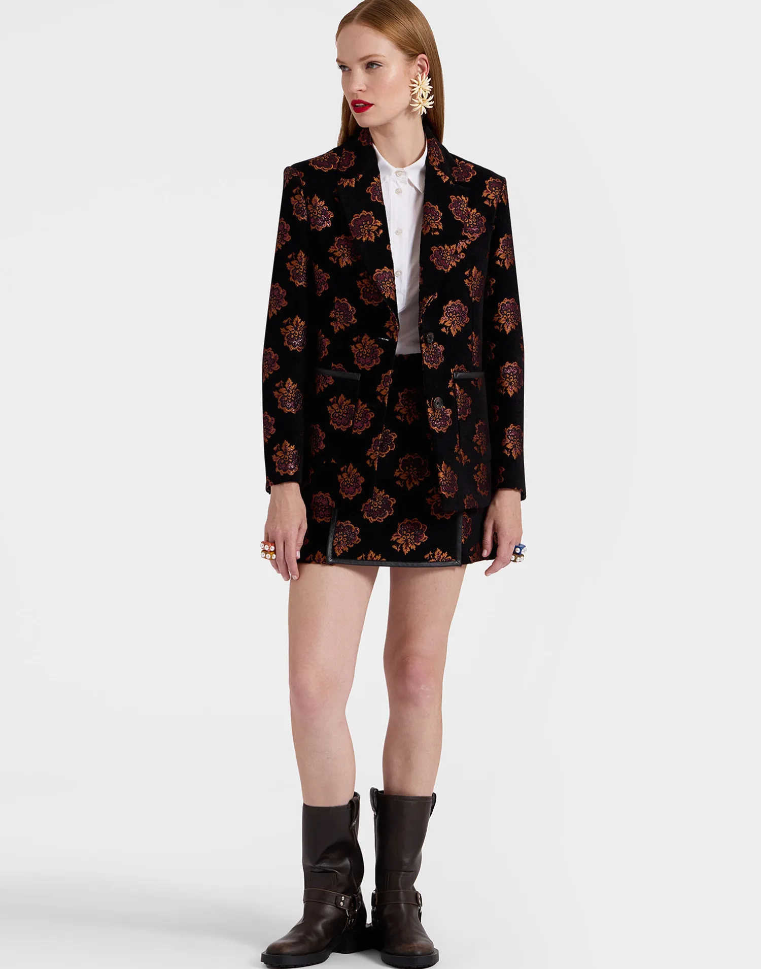La DoubleJ Capispalla<Kelly JacketRosette Black in Jacquard