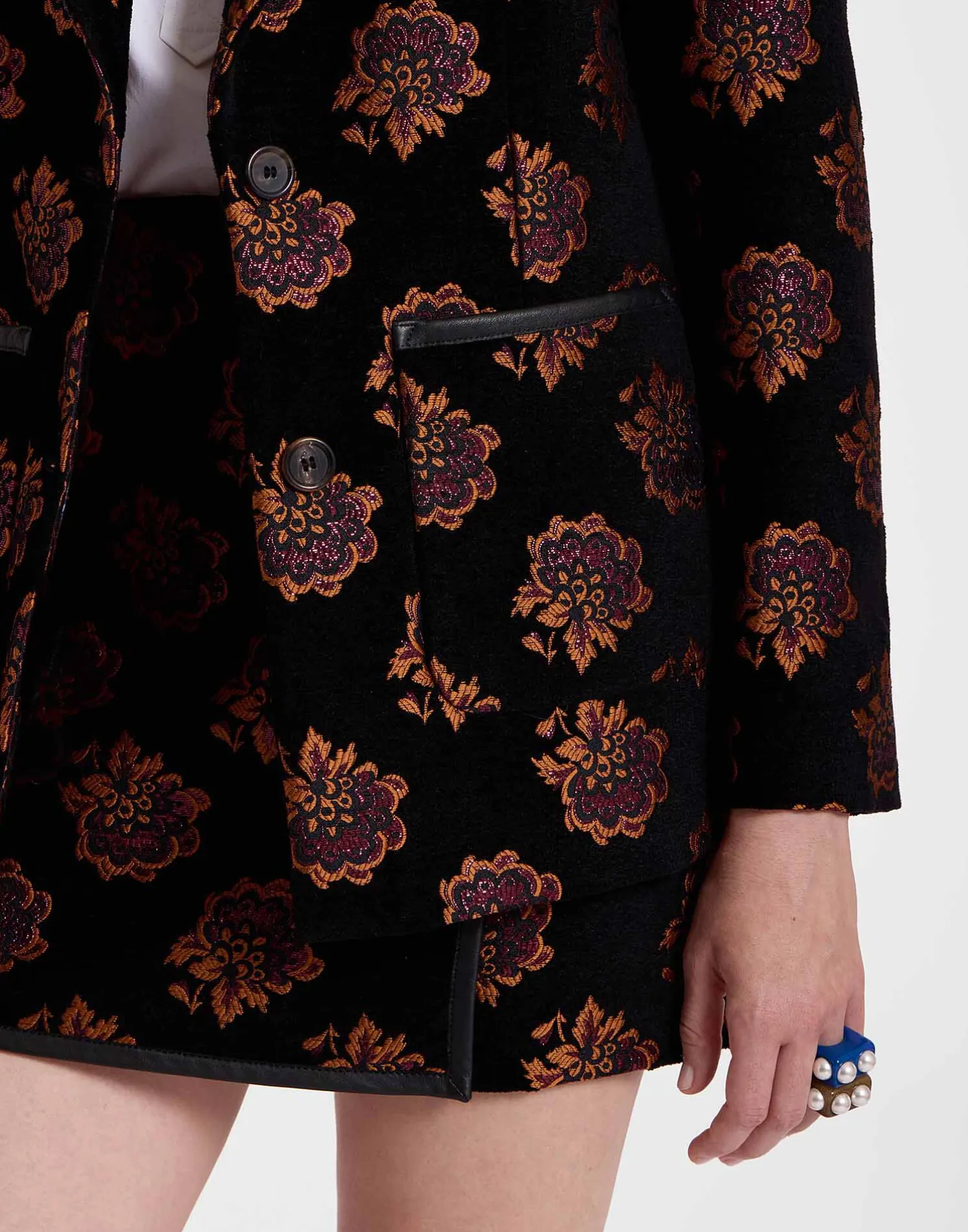 La DoubleJ Capispalla<Kelly JacketRosette Black in Jacquard