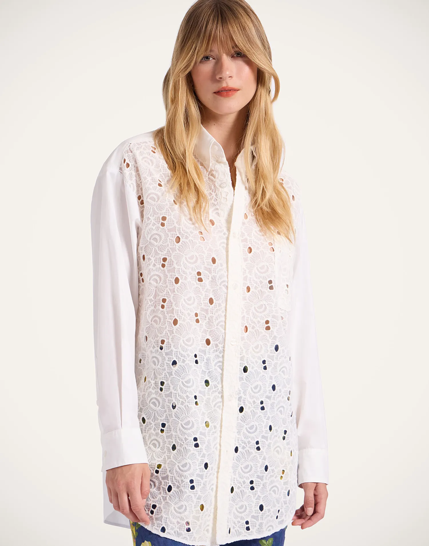 La DoubleJ Camicie E Top<Lacey Better Than Your Boyfriend's ShirtSolid Ivory in Sangallo