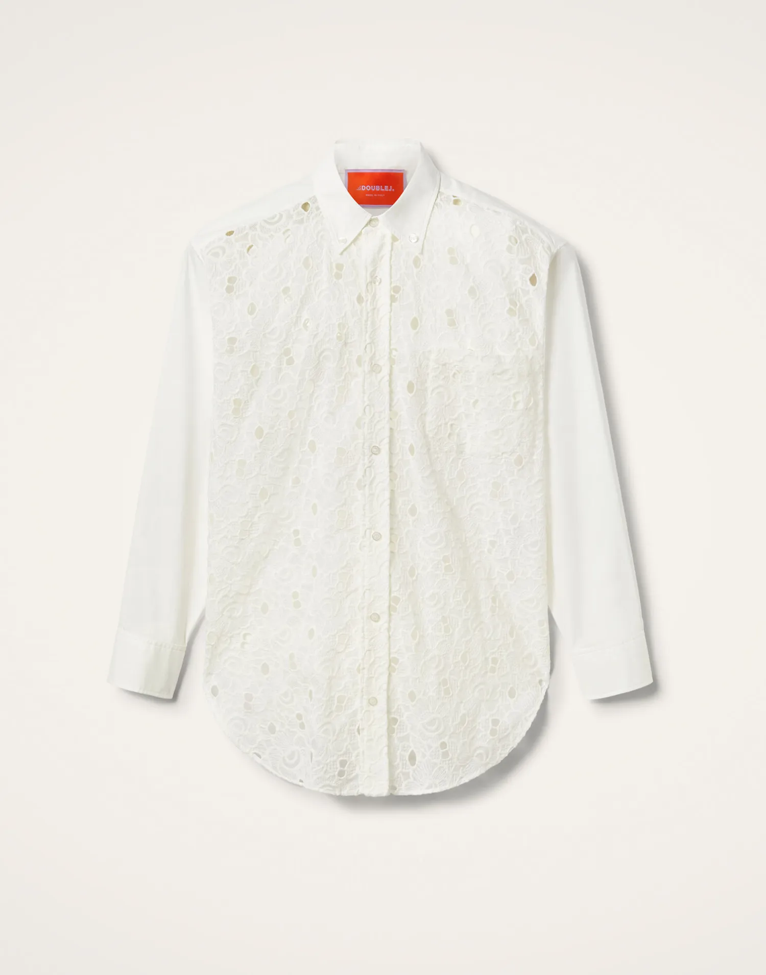 La DoubleJ Camicie E Top<Lacey Better Than Your Boyfriend's ShirtSolid Ivory in Sangallo
