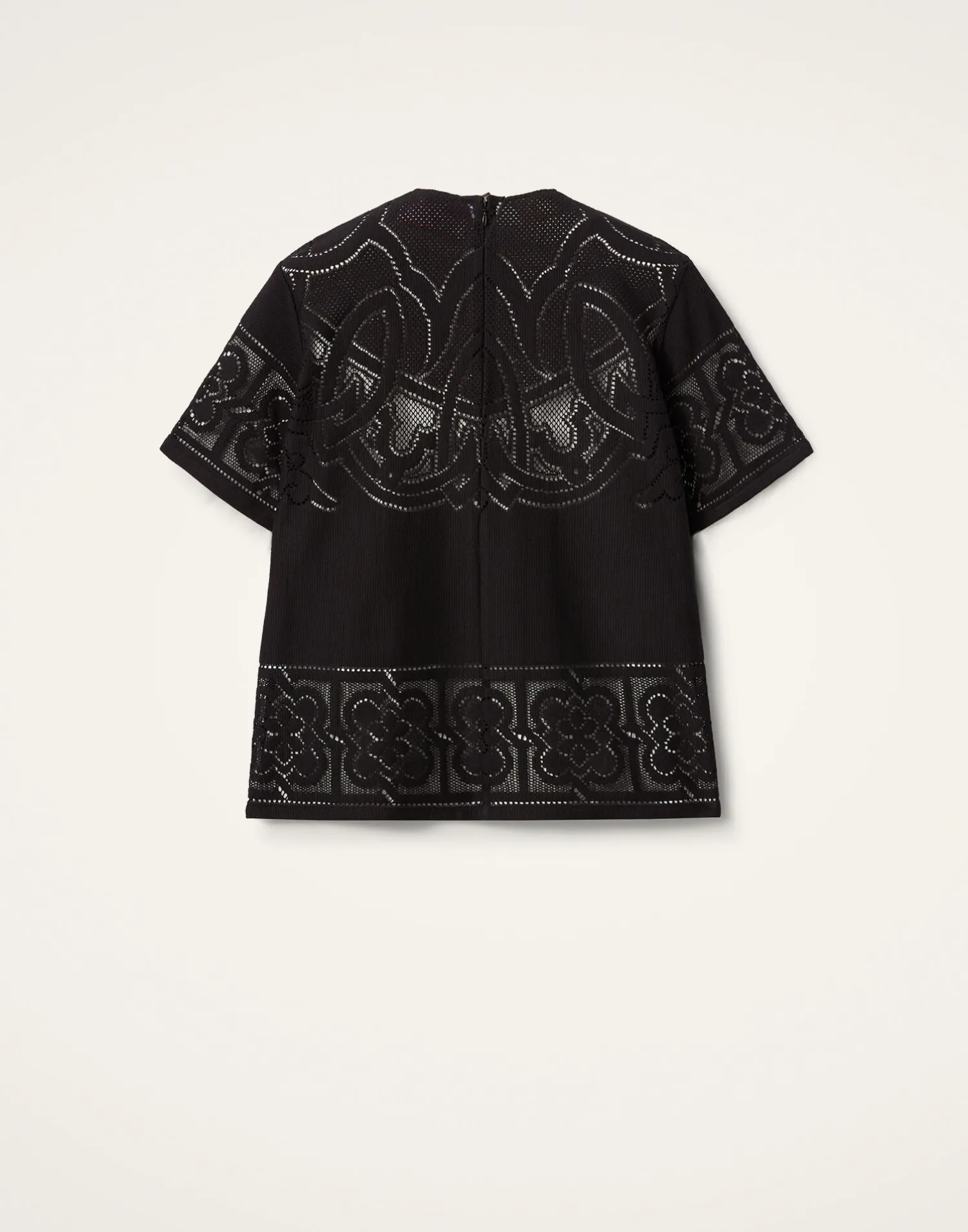 La DoubleJ Camicie E Top<Lacey House T-ShirtSolid Black in Embroidered Cotton
