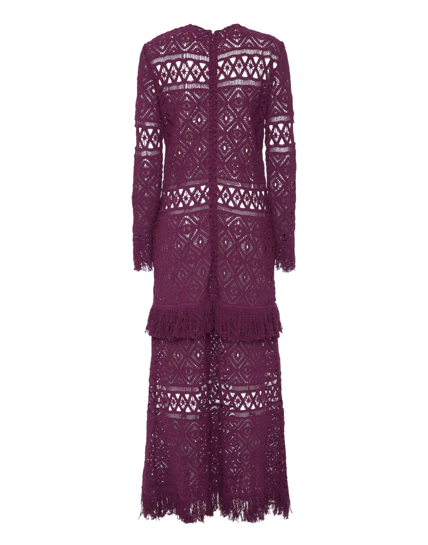La DoubleJ Vestiti<Lacey Long Sleeve Swing DressPlaza Purple in Macramé