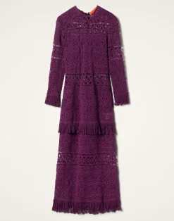 La DoubleJ Vestiti<Lacey Long Sleeve Swing DressPlaza Purple in Macramé