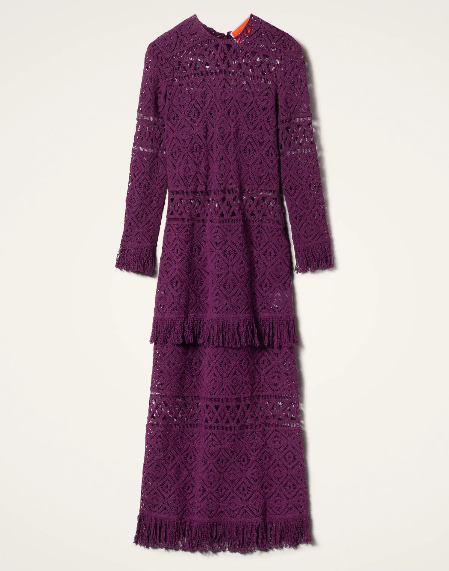 La DoubleJ Vestiti<Lacey Long Sleeve Swing DressPlaza Purple in Macramé
