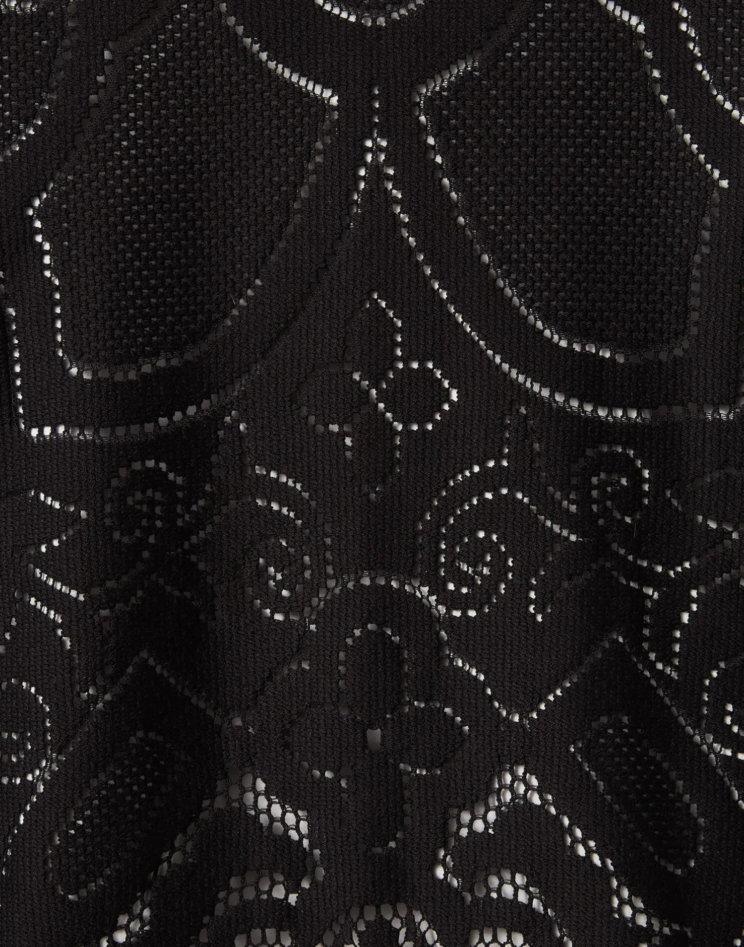 La DoubleJ Camicie E Top<Lacey Make An Exit TopSolid Black in Embroidered Cotton