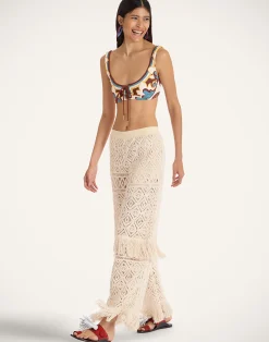 La DoubleJ Pantaloni E Shorts<Lacey Palazzo PantsPlaza Cream in Macram&eacute;
