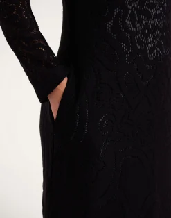 La DoubleJ Vestiti<Lacey Swing DressSolid Black in Embroidered Cotton