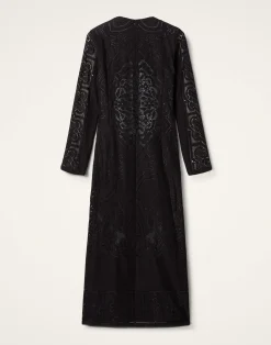 La DoubleJ Vestiti<Lacey Swing DressSolid Black in Embroidered Cotton