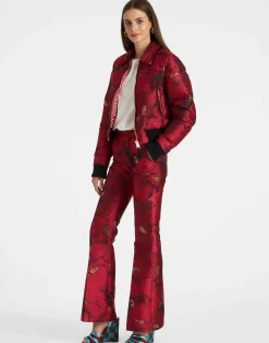 La DoubleJ Capispalla<La Comasca Puffer BomberRuby Red in Jacquard