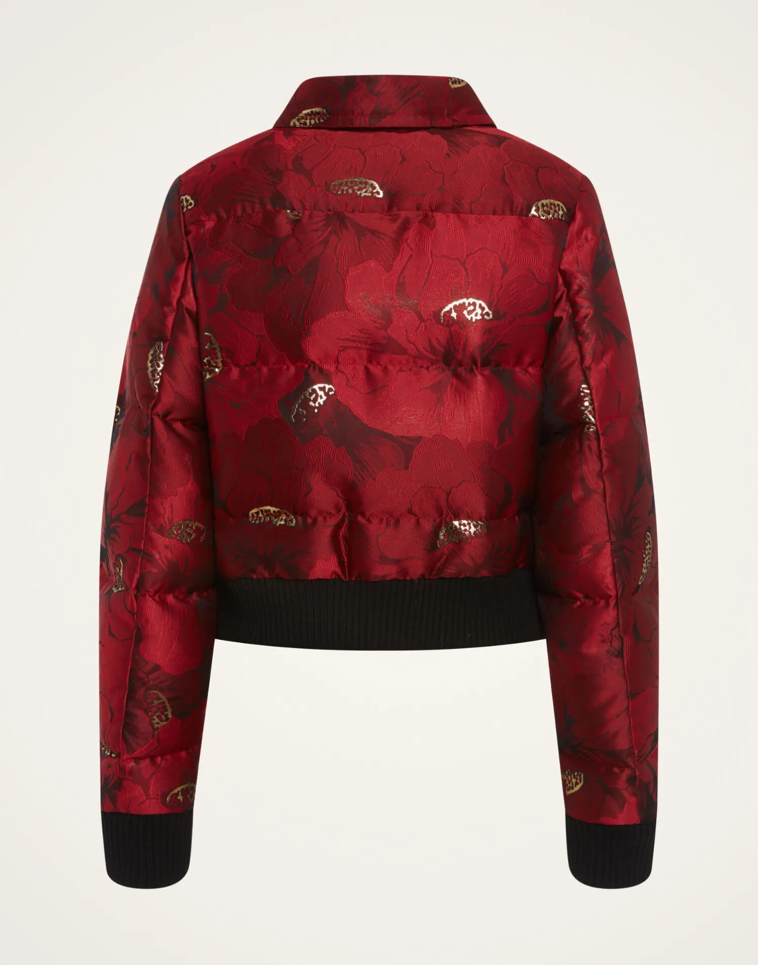 La DoubleJ Capispalla<La Comasca Puffer BomberRuby Red in Jacquard