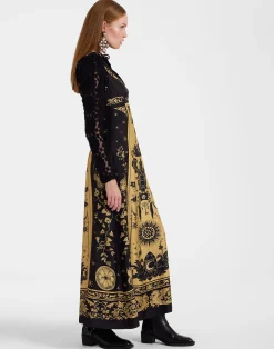 La DoubleJ Vestiti<La Favorita DressBoboli Plac&eacute;e Black in Silk