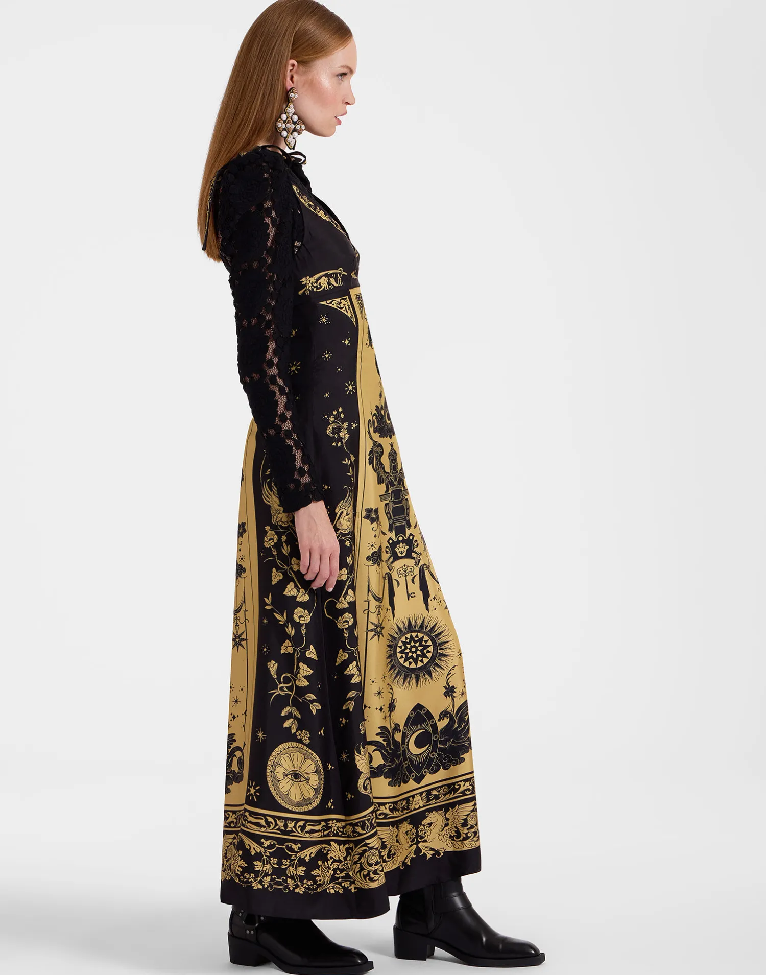 La DoubleJ Vestiti<La Favorita DressBoboli Placée Black in Silk