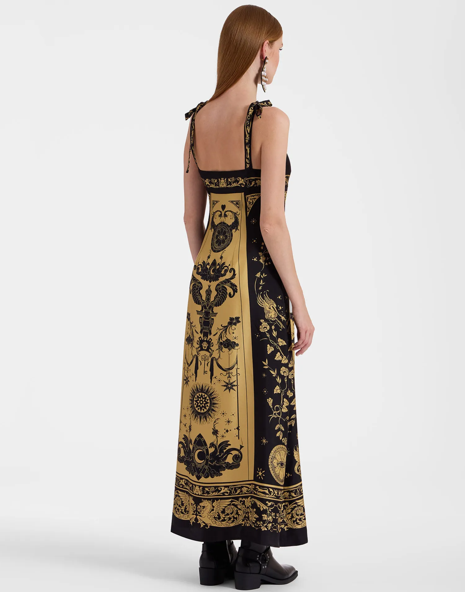 La DoubleJ Vestiti<La Favorita DressBoboli Placée Black in Silk