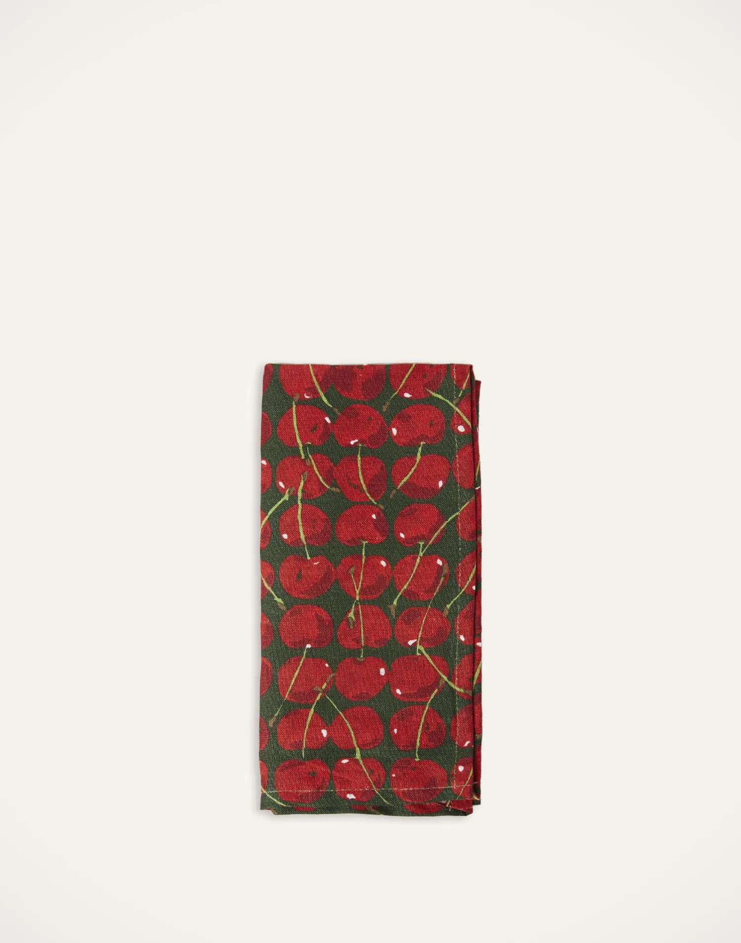 La DoubleJ Tovaglioli|Tessili<Large Napkins Set Of 2Cherries Verde in Linen